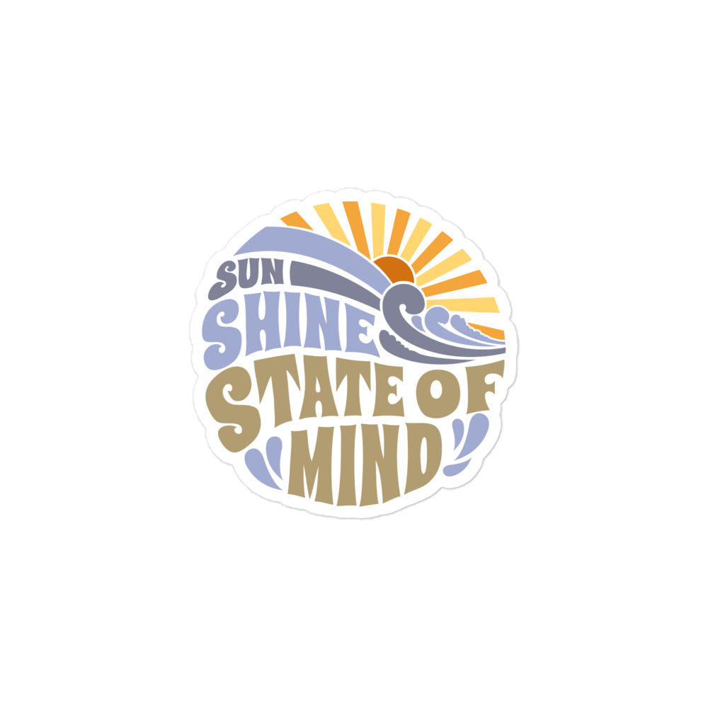 Circle Sunshine State of Mind Bubble-free sticker