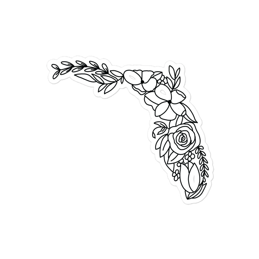 Floral Florida Bubble-free sticker