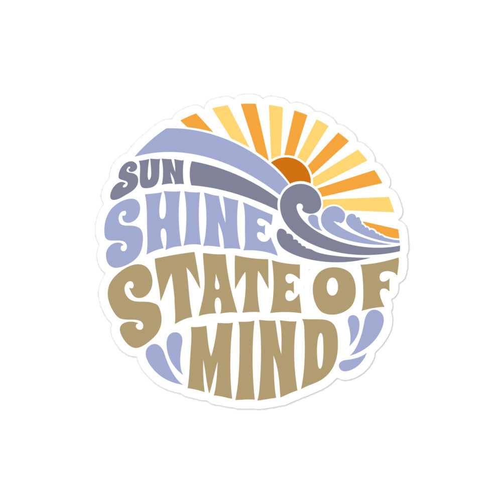 Circle Sunshine State of Mind Bubble-free sticker