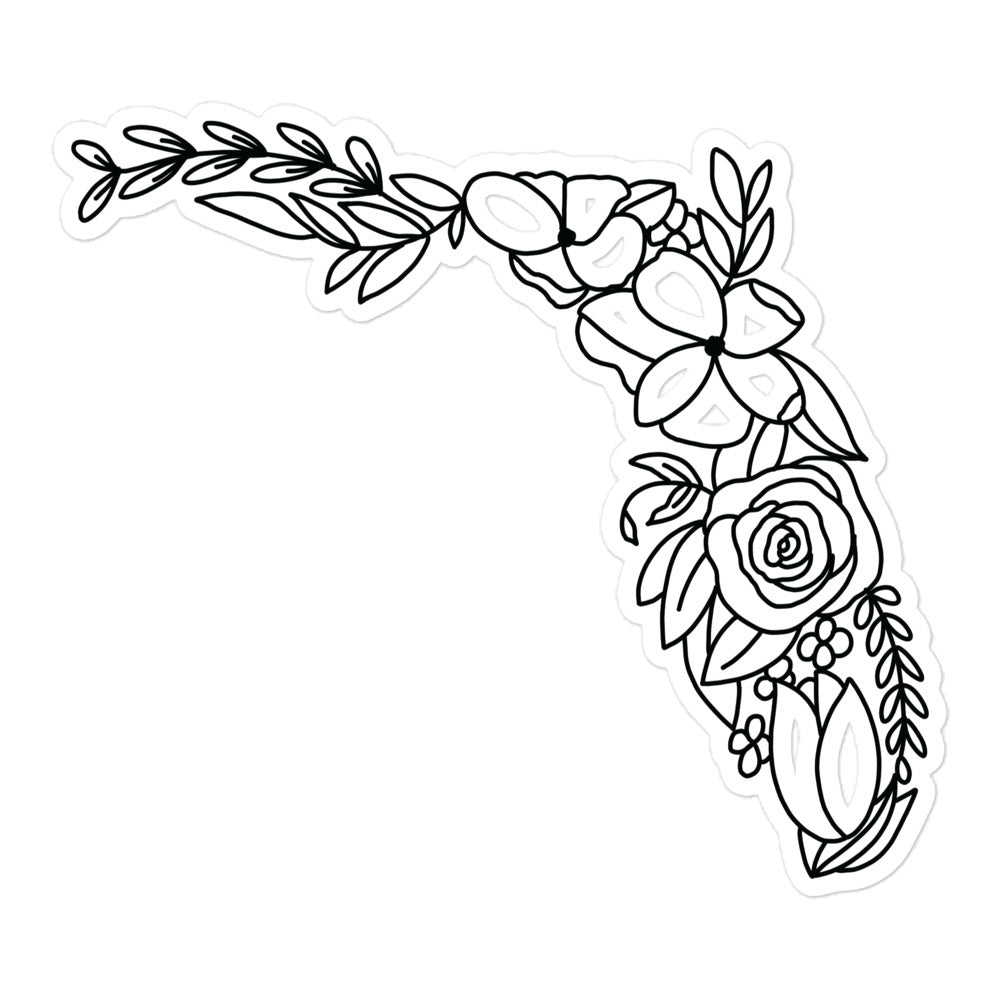 Floral Florida Bubble-free sticker