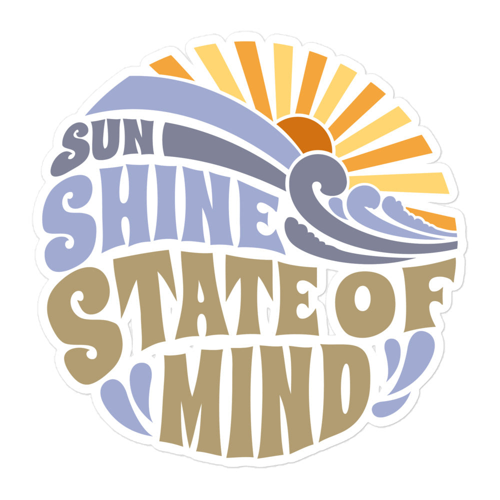 Circle Sunshine State of Mind Bubble-free sticker